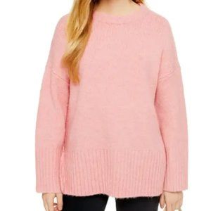 Topshop Supersoft Deep Hem Crewneck Sweater